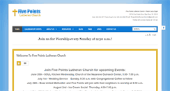Desktop Screenshot of fivepointslutheranchurch.com