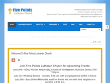 Tablet Screenshot of fivepointslutheranchurch.com